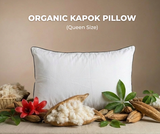 Kapok Fiber Pillow | Cotton Pillow | White | Queen Size